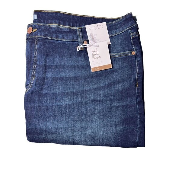 LC Lauren Conrad Womens Dark Wash High Rise Skinny Jeans Plus Sz 26W New - Picture 4 of 8